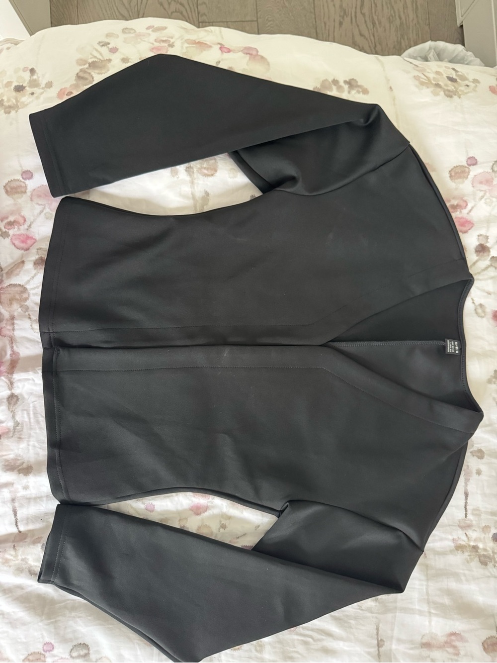 SHEIN Black Long Sleeve Open Front Blazer Jacket
